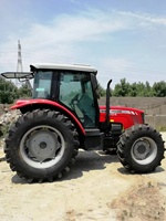 تستخدم/جهة ثانية عجلات الجرار الجرارات ماسي فيرغسون 120hp 4x4wd مع صغيرة مصغرة المدمجة الآلات والمعدات الزراعية محمل
