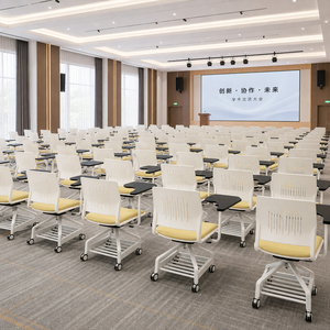 Silla <span class=keywords><strong>de</strong></span> Entrenamiento al por Mayor con Tablero <span class=keywords><strong>de</strong></span> Escritura y Base con Ruedas para Asientos <span class=keywords><strong>de</strong></span> Auditorio en Centros <span class=keywords><strong>de</strong></span> Exposiciones y Eventos - Product Image 3