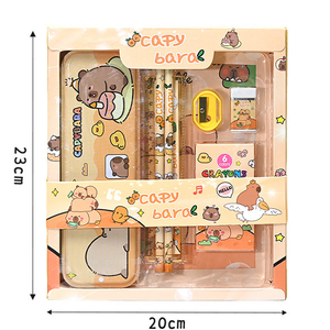 7 trong 1 trường học phim hoạt hình văn phòng phẩm đặt hộp quà tặng sáng tạo học sinh học văn phòng phẩm - Product Image 6