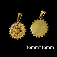 Pendentif mauvais œil en acier inoxydable plaqué or 18 carats breloques sans ternissement accessoires de bijoux à bricoler soi-même pour enfants style classique