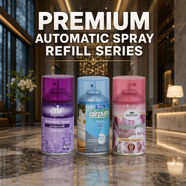 Long Lasting 60 Days Fragrance Aerosol Refill for Automatic Air Freshener Machine Home Bathroom Public Space Odor Control
