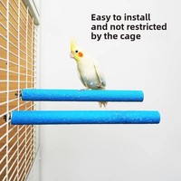 Perchoir rond en bois massif mat sablé pour perroquet, jouet à mâcher pour affûter les griffes, accessoire de cage à oiseaux