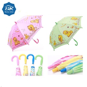 Proveedor de Paraguas Manuales Resistentes al Agua de Color Rosa Baratos con Mango Recto de 79 cm de Diámetro para Niños Pequeños - Product Image 1