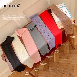 2025 printemps été Style Preppy JK long sur le genou cuisse <span class=keywords><strong>bas</strong></span> 15D mince transparent à <span class=keywords><strong>pois</strong></span> tricoté l chaussettes - Product Image 1