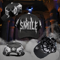 Casquettes de baseball Oxford 5 panneaux en velours éponge noir cristal personnalisées OEM, ajustables, style A-Frame, croix Anubis, Rebel Hats