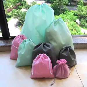 Individuell bedruckte Vlies-Zugbeutel, umweltfreundliche wiederverwendbare Einkaufstasche, staubdichte Geschenktaschen im Großhandel für Einzelhandelsgeschäfte - Product Image 1