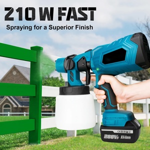 <span class=keywords><strong>Pistola</strong></span> de Pintura Eléctrica Inalámbrica Recargable de 21V, Alta Presión HVLP, Portátil, <span class=keywords><strong>para</strong></span> <span class=keywords><strong>Pintar</strong></span> en el Hogar - Product Image 4