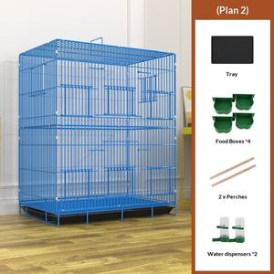 Jaula cuadrada transpirable <span class=keywords><strong>para</strong></span> mascotas, jaula <span class=keywords><strong>para</strong></span> pájaros <span class=keywords><strong>para</strong></span> uso doméstico - Casa <span class=keywords><strong>para</strong></span> pájaros <span class=keywords><strong>para</strong></span> villa, nido <span class=keywords><strong>de</strong></span> cría metálico plegable <span class=keywords><strong>de</strong></span> varias capas. - Product Image 6