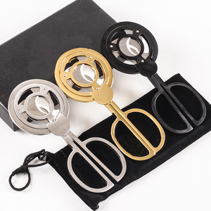 Custom Promotional Stainless Steel Luxury Cigar Accessories Cigar Scissors Cutter