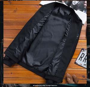 เสื้อแจ็คเก็ตบอมเบอร์ผ้าแคนวาสแฟชั่นใหม่ขายส่งราคาถูกสำหรับผู้ชาย สวมใส่ทำงานได้ ดีไซน์สวย รุ่น J0001 สำหรับฤดูใบไม้ร่วงและฤดูหนาว - Product Image 6