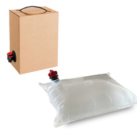 Poche souple BIB avec système de sécurité, gaufrage personnalisé, tailles variées (1L-20L), valve papillon pour distribution de jus, liquides, œufs et vin