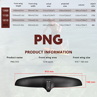 Aile avant hydrofoil gonflable en carbone GUANYONG PNG 910 haute performance, durable et légère, noire, 910x160mm, pour kitesurf