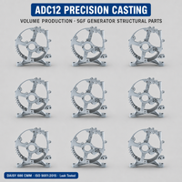 Support de fixation structurel en aluminium moulé sous pression OEM ADC12, testé par le méthode de test de fuites CNC, certifié ISO 9001, pour pièces de groupe électrogène 5GF 6.5KW