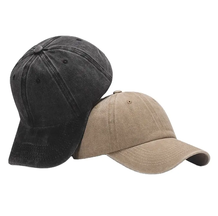 Высококачественная Новая Винтажная хлопчатобумажная стираемая шляпа с вышивкой на заказ с логотипом 6 панелями Регулируемая шляпа для папы