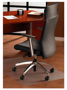 Protecteur convexe de tapis de tapis de chaise de lèvre transparente de PVC commercial de bureau - Product Image 4