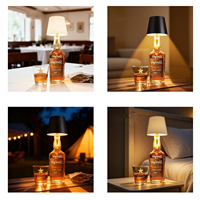 Lampe LED de table atmosphérique en forme de bouchon de bouteille pour bars, restaurants et camping en extérieur
