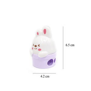 <span class=keywords><strong>Taille</strong></span>-crayons en plastique personnalisés à 2 trous en forme de <span class=keywords><strong>lapin</strong></span> Kawaii pour enfants, vente en gros - Product Image 6