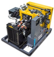 Compresseur d'air haute pression diesel Atlas Copco B4-41, 69 bars, 1000 psi, pour forage de puits d'eau, monté sur skid, portable