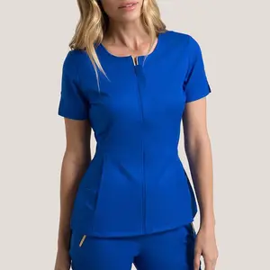 wholesale customized cheap nursing design black stylish strechey vendors doctors nurses scrubs uniforms