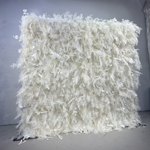 Weiße Hochzeits-Kunstblumenwand als Hintergrund für Hochzeitsdekoration - Product Image 2