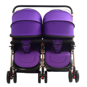 Cochecito Doble Multifuncional Plegable para Viajes, 3 en 1, <span class=keywords><strong>con</strong></span> Capazo y Silla <span class=keywords><strong>de</strong></span> Auto - Product Image 2