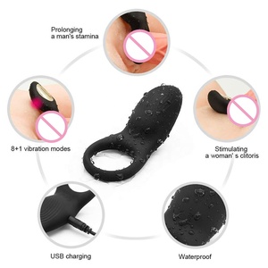 9 Mode Getaran Mainan Seks Pria Cincin Penis Produk Penunda Ejakulasi Vibrator Kontrol Jarak Jauh Cincin Penis Produk Seks untuk Pria - Product Image 2