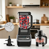 Blender Auto-IQ High Power 1500W Profesional Pembuat Es Krim & Jus dengan Tombol IC