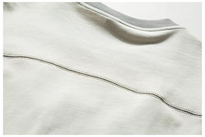 Camiseta holgada de manga corta de color sólido de bloque de color retro de estilo japonés de verano para <span class=keywords><strong>hombre</strong></span> - Product Image 6