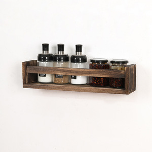 Estante de almacenamiento multifuncional montado en la pared, color madera natural, rectangular, sin perforaciones, para uso doméstico - Product Image 4