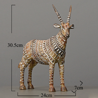 Figurines Totemiques Africaines en Bois Sculpté à la Main, Animaux (Mouton, Antilope) pour Décoration Intérieure – Exportateurs Indiens