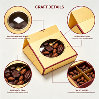 Boîte cadeau personnalisée pour chocolats, boîte en papier de luxe pour emballage de truffes et bonbons au chocolat