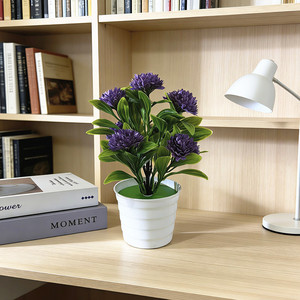 Plantes d'hortensia artificielles en pot de 18 pouces en plastique, décoration intérieure pour la maison, le bureau ou comme ornement de bureau - Product Image 4