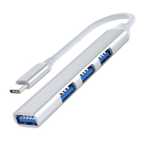 4 in 1 USB 3.0 HUB Tipe C ke USB 4 Port Multi Splitter Adapter OTG Tipe-C HUB untuk Lenovo Macbook Pro PC Aksesoris Komputer