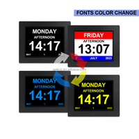 Pro jam tangan Digital 8 "untuk lansia, jam hari kalender Digital, alarm kustom, pengingat Remote Control, alarm otomatis DST otomatis