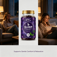 Gummies Bien-être SYC BIO à la Mélatonine et L-Théanine, 120 Gummies, Marque Privée, OEM, ODM, Prix d'Usine, Vente en Gros