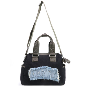 Bolso Boston de Lona de Gran Capacidad para Mujer con Diseño de Múltiples Bolsillos, Bolso de Mano de Viaje para Dama - Product Image 1