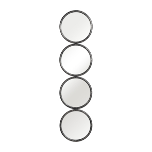 Four Linked Circular <b>Mirror</b> Panels Round <b>Wall</b> <b>Mirror</b> <b>Set</b> For Bedroom Bathroom Office Decor - Product Image 1