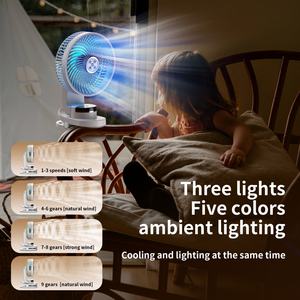 Ventilateur Socool LED électrique petit ventilateur à pince télécommande camping extérieur intelligent batterie 20000mah rechargeable USB voiture camping-car domestique 9 - Product Image 3