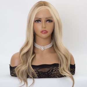 Textura ondulada Rubio <span class=keywords><strong>balayage</strong></span> color nudos individuales HD encaje superior PELUCAS <span class=keywords><strong>CABELLO</strong></span> humano virgen para mujeres - Product Image 2