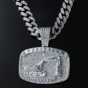 Nouveau Collier Pendentif Géométrique Rectangulaire Simple Style Hip-Hop pour Hommes en Alliage, Vente en Gros de Bijoux Tendance 2026 - Product Image 3