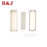 Boîte de jonction en plastique ABS étanche B&J pour extérieur avec indice de protection IP67, couleur grise, plage de température de -40 à 80 degrés