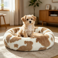 Coussin pour chien Yangyangpet GRS en fausse fourrure solide, ovale, lavable, indestructible, amovible et résistant aux morsures