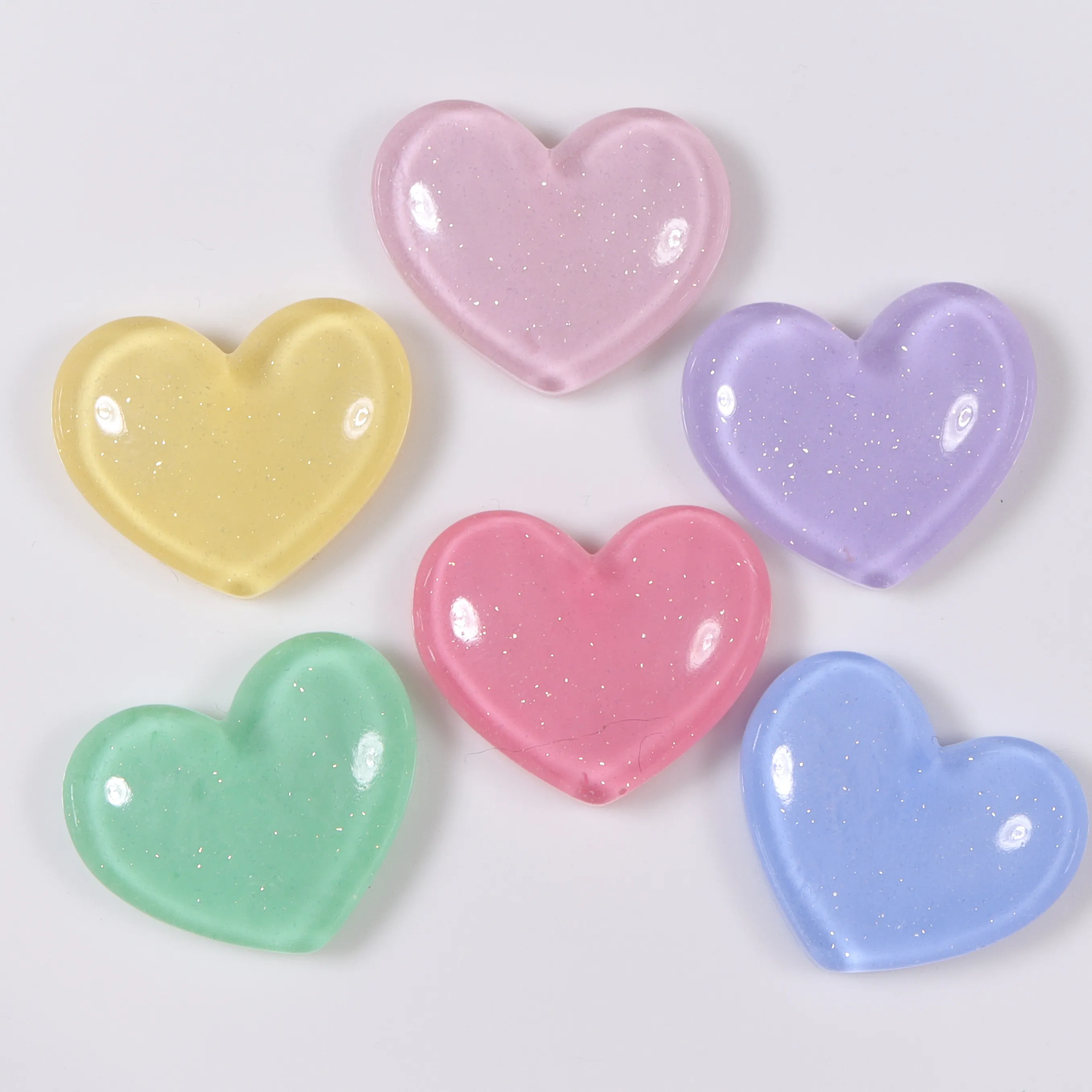 Kawaii Simulation Resin Heart Shape Flatback Candy Cabochon Charms For Mobile phone Scrapbooking Hair pin DIY Decoration Favor