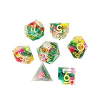 Deskjoy Jeu de dés en résine polyédrique avec logo personnalisé pour le jeu DnD Tête d'angle pointue pour les jeux de rôle directement du fabricant