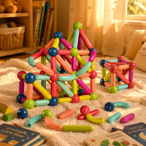 Juguetes Educativos, Juego de Construcción Magnético de ABS, Bloques de Construcción Magnéticos para Niños - Product Image 2