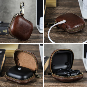 Funda Protectora de Cuero Genuino para Auriculares Apple Powerbeats Pro 2 con Hebilla Anticaídas, Bolsa Portátil para Auriculares - Product Image 2
