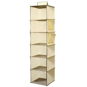Factory <b>6</b>-Shelf Multi-Bin Fabric Storage Bags Foldable Hanging Rack Shirt Organizer Wardrobe Storage Without <b>Drawer</b> - Product Image 2