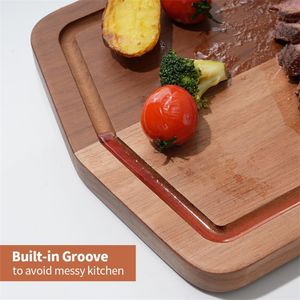 Planche à découper en bois d'acacia de qualité supérieure, compatible <span class=keywords><strong>lave</strong></span>-<span class=keywords><strong>vaisselle</strong></span>, petite planche à découper pour charcuterie - Product Image 4