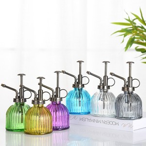 Pulvérisateur en verre pour plantes, petit arrosoir avec pompe en bronze, arrosoir rétro en verre vintage, mini arrosoir - Product Image 1