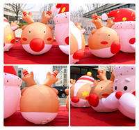 Ballon de Noël gonflable imperméable de 1,5 m en forme de renne, élan ou cerf Rudolph, pour décoration extérieure de Noël